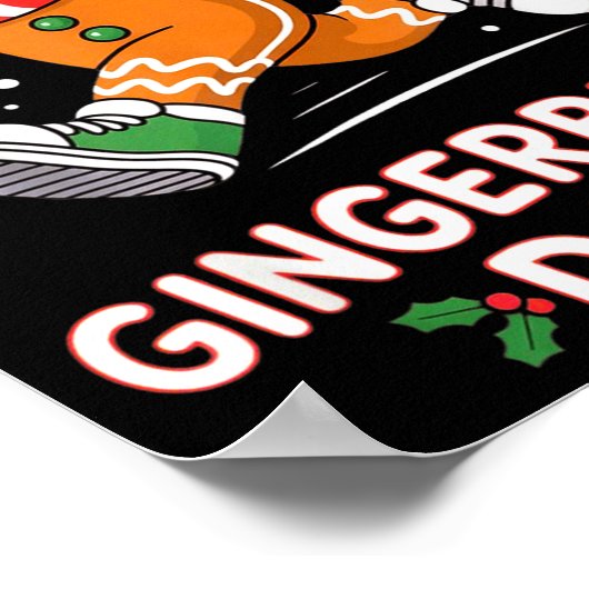 Christmas Gingerbread Dash Running Runner Xmas Mar Poster (Hoek)