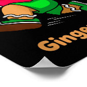 Christmas Gingerbread Dash Running Runner Xmas Mar Poster (Hoek)