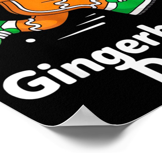 Christmas Gingerbread Dash Running Runner Xmas Mar Poster (Hoek)