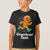 Christmas Gingerbread Dash Running Runner Xmas Mar T-shirt (Voorkant)