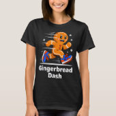 Christmas Gingerbread Dash Running Runner Xmas Mar T-shirt (Voorkant)
