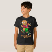 Christmas Gingerbread Dash Running Runner Xmas Mar T-shirt (Voorkant volledig)