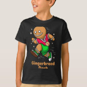 Christmas Gingerbread Dash Running Runner Xmas Mar T-shirt (Voorkant)