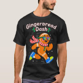 Christmas Gingerbread Dash Running Runner Xmas Mar T-shirt (Voorkant)