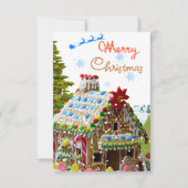 Christmas Gingerbread Flat Kaart (Voorkant)