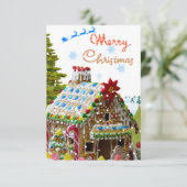 Christmas Gingerbread Flat Kaart (Staand voorkant)