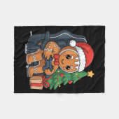 Christmas Gingerbread Gamer Chair Holiday Gaming B Fleece Deken (Voorkant (Horizontaal))