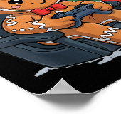 Christmas Gingerbread Gamer Chair Holiday Gaming B Poster (Hoek)