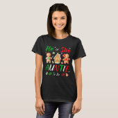 Christmas Gingerbread Gender Reveal He Or She Aunt T-shirt (Voorkant volledig)