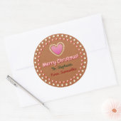 Christmas Gingerbread Heart Gift Label (Envelop)