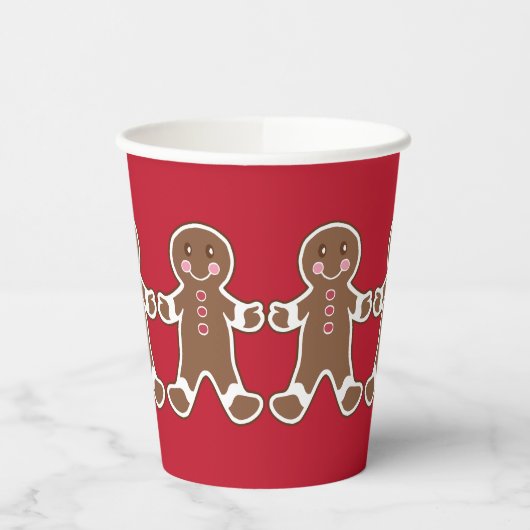 Christmas Gingerbread Holiday Coffee Drink Papieren Bekers (Links)