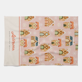 Christmas Gingerbread House Cookie Pink Theedoek