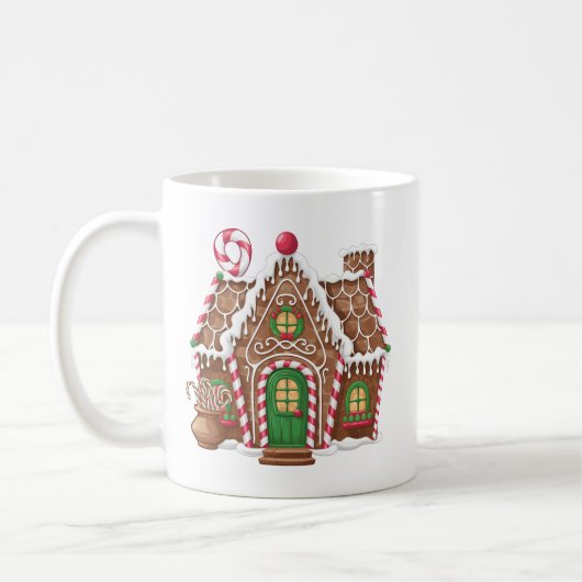 Christmas Gingerbread House Design Mok (Links)