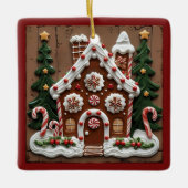 Christmas Gingerbread House  Keramisch Ornament (Voorkant)