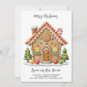 Christmas Gingerbread House Nieuw adres verhuizen Aankondiging (Voorkant)