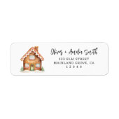 Christmas Gingerbread House Retourlabel Etiket (Voorkant)