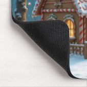 Christmas Gingerbread House With a Snowman Muismat (Hoek)