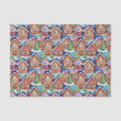 Christmas Gingerbread Houses in Watercolor Tissuepapier (Voorkant)