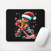 Christmas Gingerbread Ice Hockey Srts Funny Xmas P Muismat (Met muis)