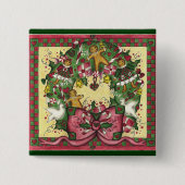 Christmas Gingerbread Krans Button (Voorkant)