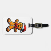 Christmas Gingerbread Man Bagagelabel (Voorkant horizontaal)