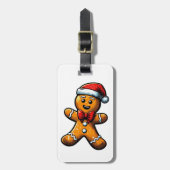 Christmas Gingerbread Man Bagagelabel (Voorkant verticaal)