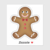 Christmas Gingerbread Man Contour Sticker (Vel)