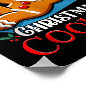 Christmas Gingerbread Man Cookie Funny Quote Worko Poster (Hoek)