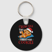 Christmas Gingerbread Man Cookie Funny Quote Worko Sleutelhanger (Voorkant)