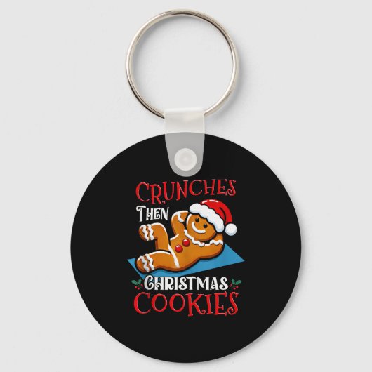 Christmas Gingerbread Man Cookie Funny Quote Worko Sleutelhanger (Voorkant)