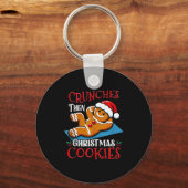 Christmas Gingerbread Man Cookie Funny Quote Worko Sleutelhanger (Voorkant)