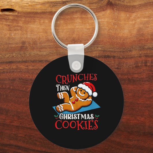 Christmas Gingerbread Man Cookie Funny Quote Worko Sleutelhanger (Voorkant)