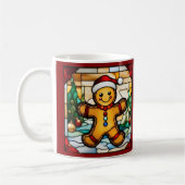 Christmas Gingerbread Man Faux Glas in lood Koffiemok (Links)