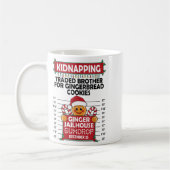 Christmas Gingerbread Man Ginger Jailhouse Kidnapn Koffiemok (Links)