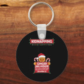 Christmas Gingerbread Man Ginger Jailhouse Kidnapn Sleutelhanger (Voorkant)