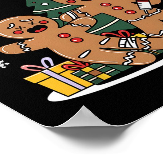 Christmas Gingerbread Man heb je geprobeerd om het Poster (Hoek)