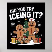 Christmas Gingerbread Man heb je geprobeerd om het Poster (Voorkant)