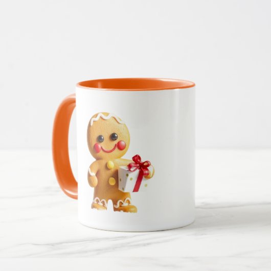 Christmas gingerbread man mok (Voorkant links)