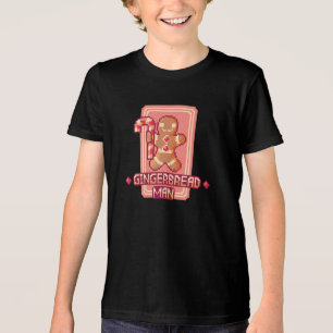 Christmas Gingerbread Man Pixel Art Design Tri-Blend Shirt
