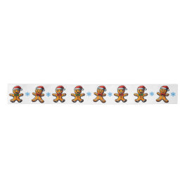 Christmas Gingerbread Man Ribbon Satijnen Lint