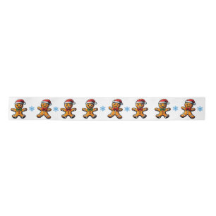 Christmas Gingerbread Man Ribbon Satijnen Lint