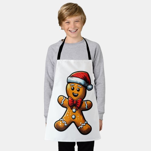 Christmas Gingerbread Man Schort (Gedragen)