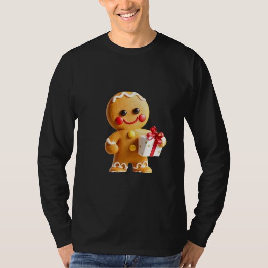 Christmas gingerbread man t-shirt (Voorkant)