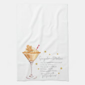 Christmas Gingerbread Martini Recept Waterverf Theedoek (Verticaal)