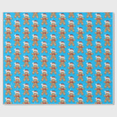 Christmas Gingerbread Men In snowflakes Cadeaupapier (Vlak)