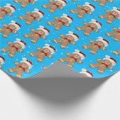 Christmas Gingerbread Men In snowflakes Cadeaupapier (Hoek)