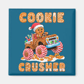 Christmas Gingerbread Pajamas Cookie Crusher Monst Magneet (Voorkant)