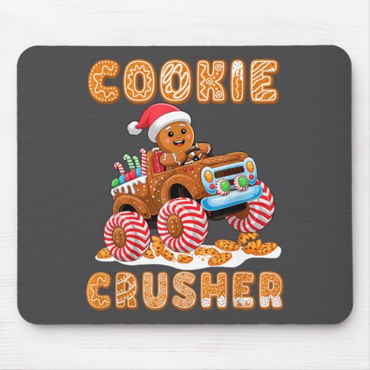 Christmas Gingerbread Pajamas Cookie Crusher Monst Muismat (Voorkant)