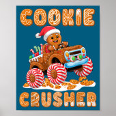 Christmas Gingerbread Pajamas Cookie Crusher Monst Poster (Voorkant)