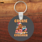 Christmas Gingerbread Pajamas Cookie Crusher Monst Sleutelhanger (Voorkant)